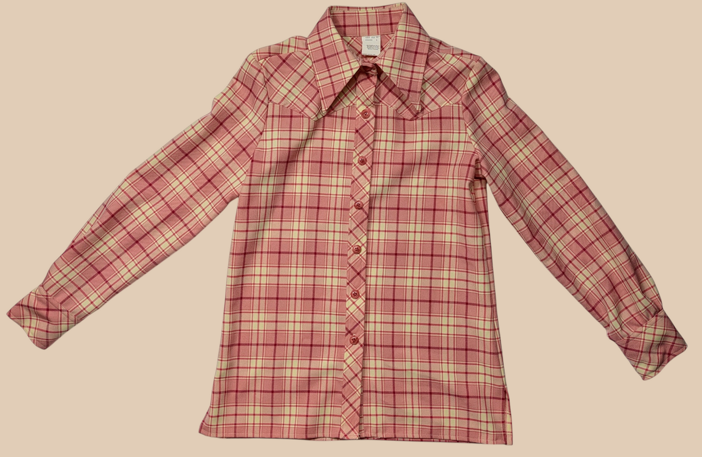 70s Pink Plaid Leisure 3 Piece Set