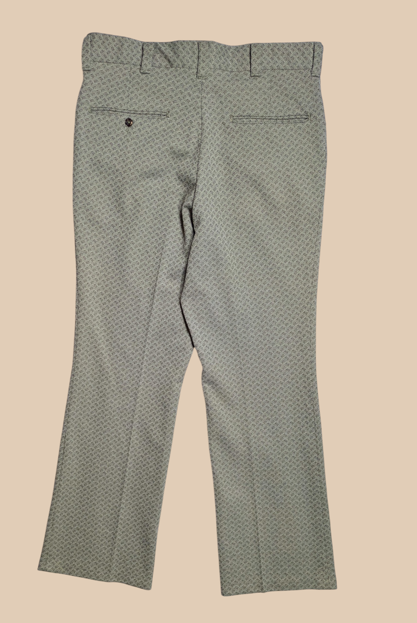 70s Double Knit Slacks with Geometric Print
