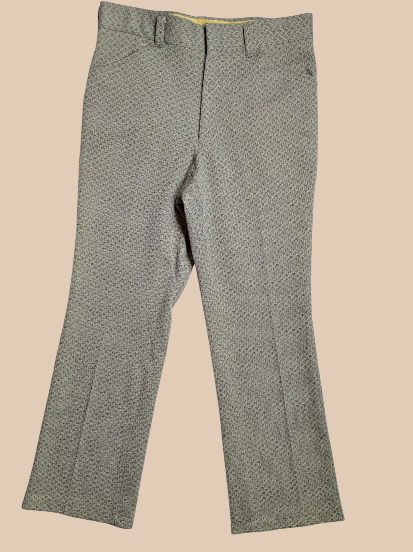 70s Double Knit Slacks with Geometric Print