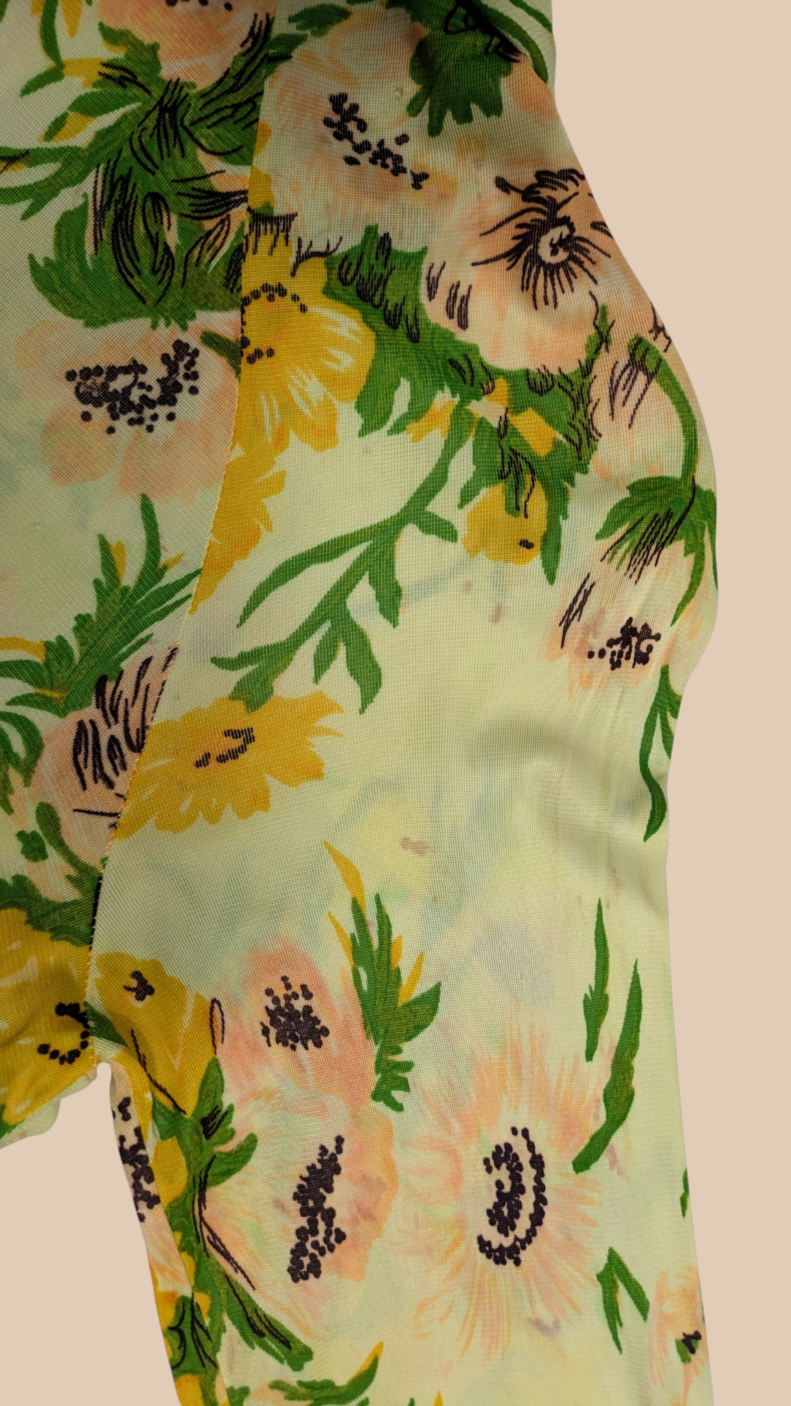 70s Floral long House Dress