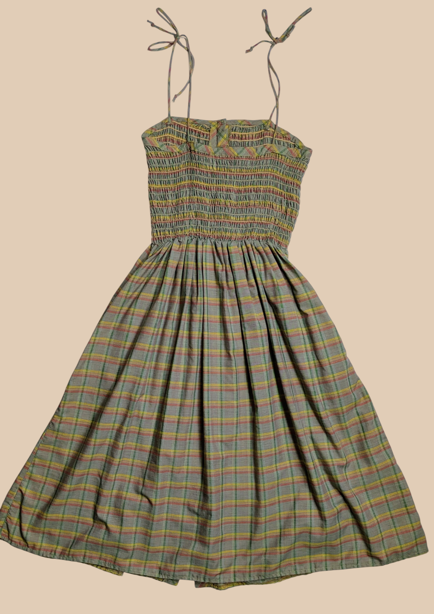 70s We3 LTD Plaid Summer Dress