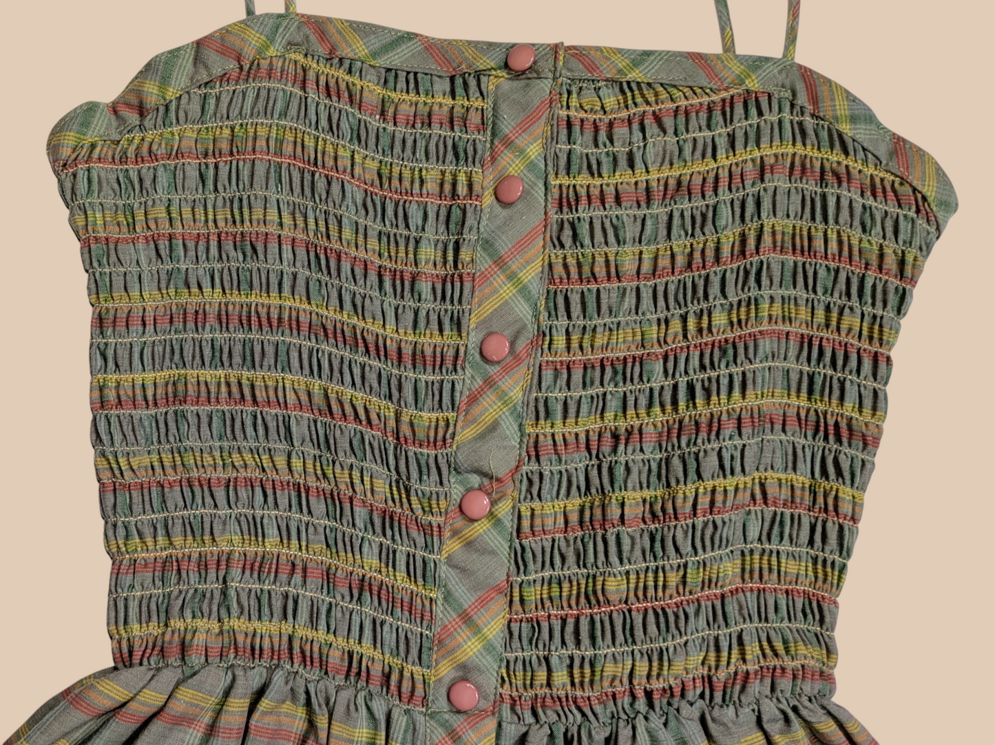 70s We3 LTD Plaid Summer Dress