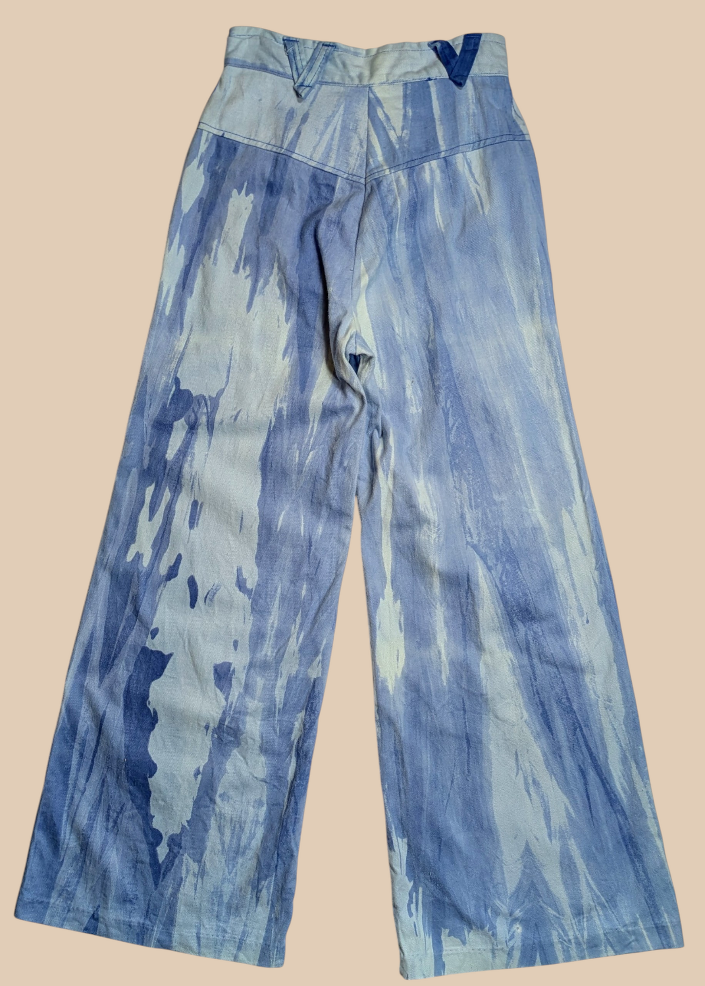 70s Two-tone Bellbottom Jeans