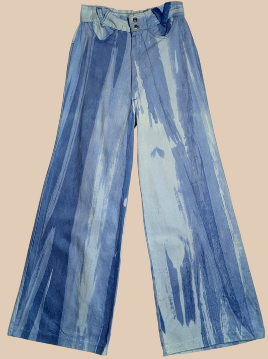 70s Two-tone Bellbottom Jeans
