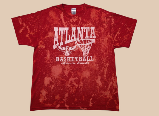 Atlanta Hawks Acid-wash Graphic Tee