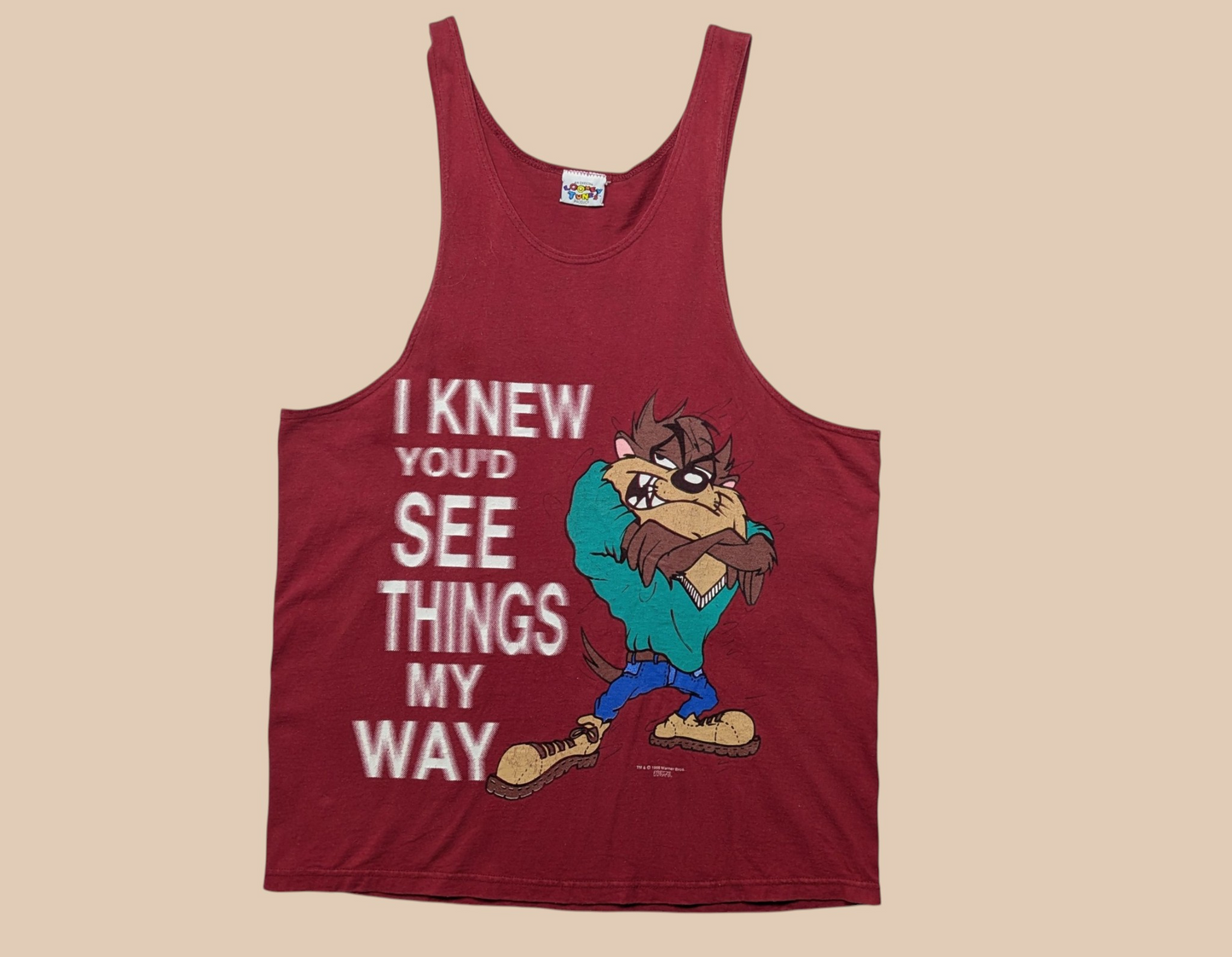 1995 Warner Bros. Looney Tunes Tasmanian Devil Tank Top
