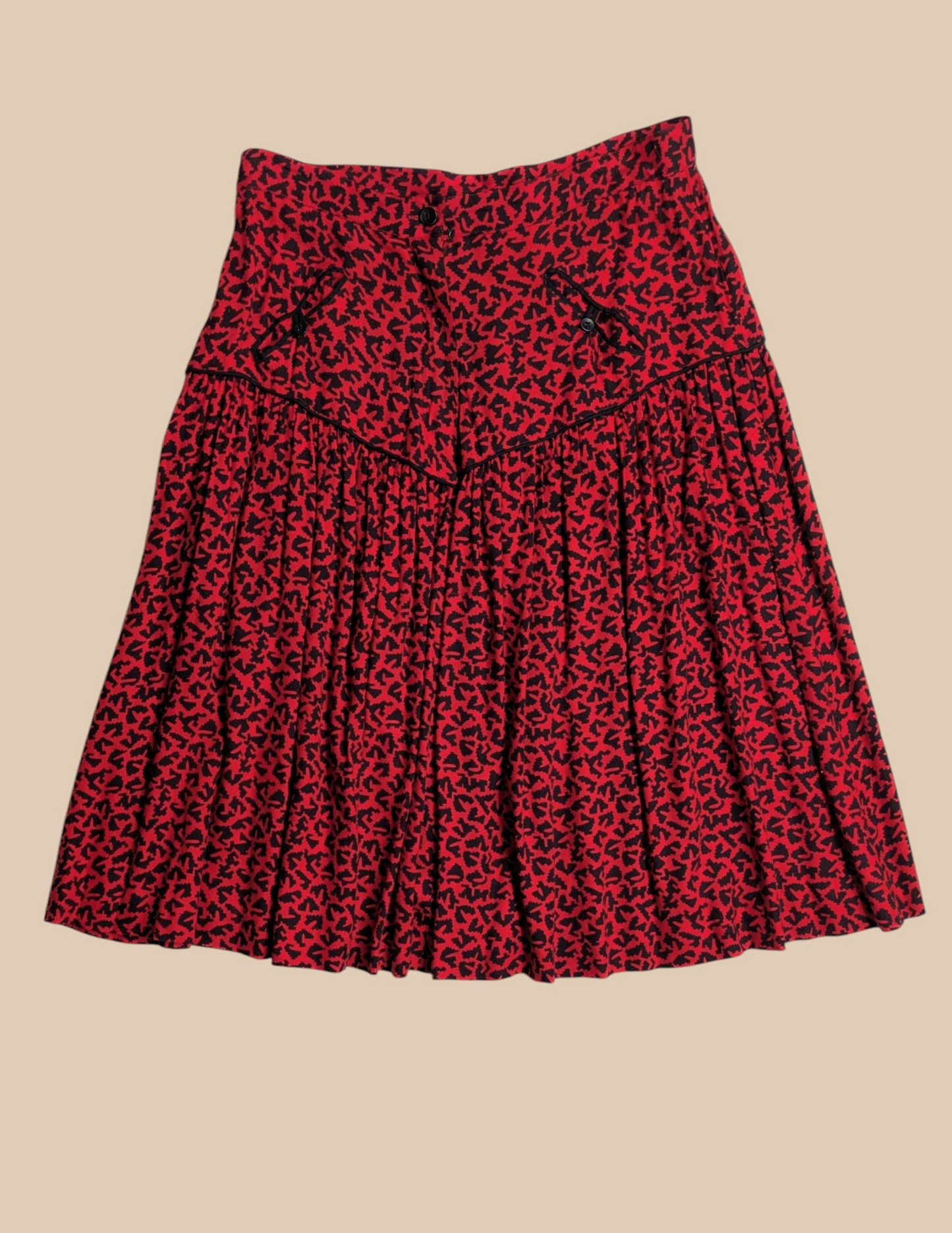80s SK & Company Animal Print Skirt Set