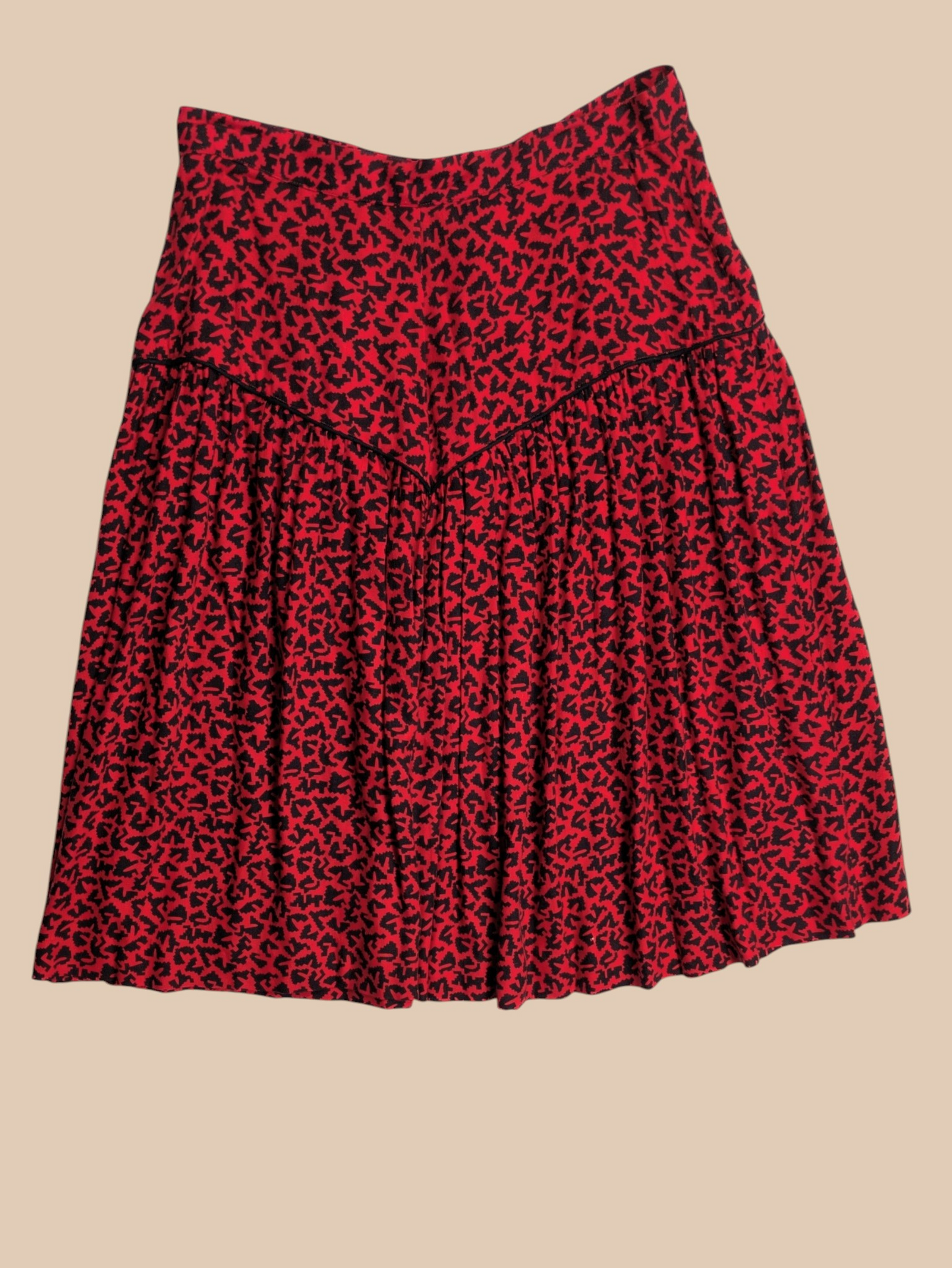 80s SK & Company Animal Print Skirt Set