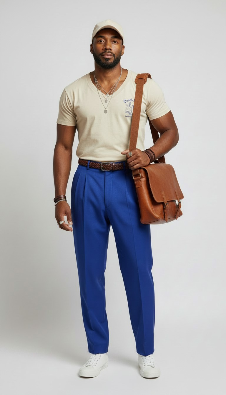 70s Crew's Pub Mobile Ala Single Stitch V-neck Tee