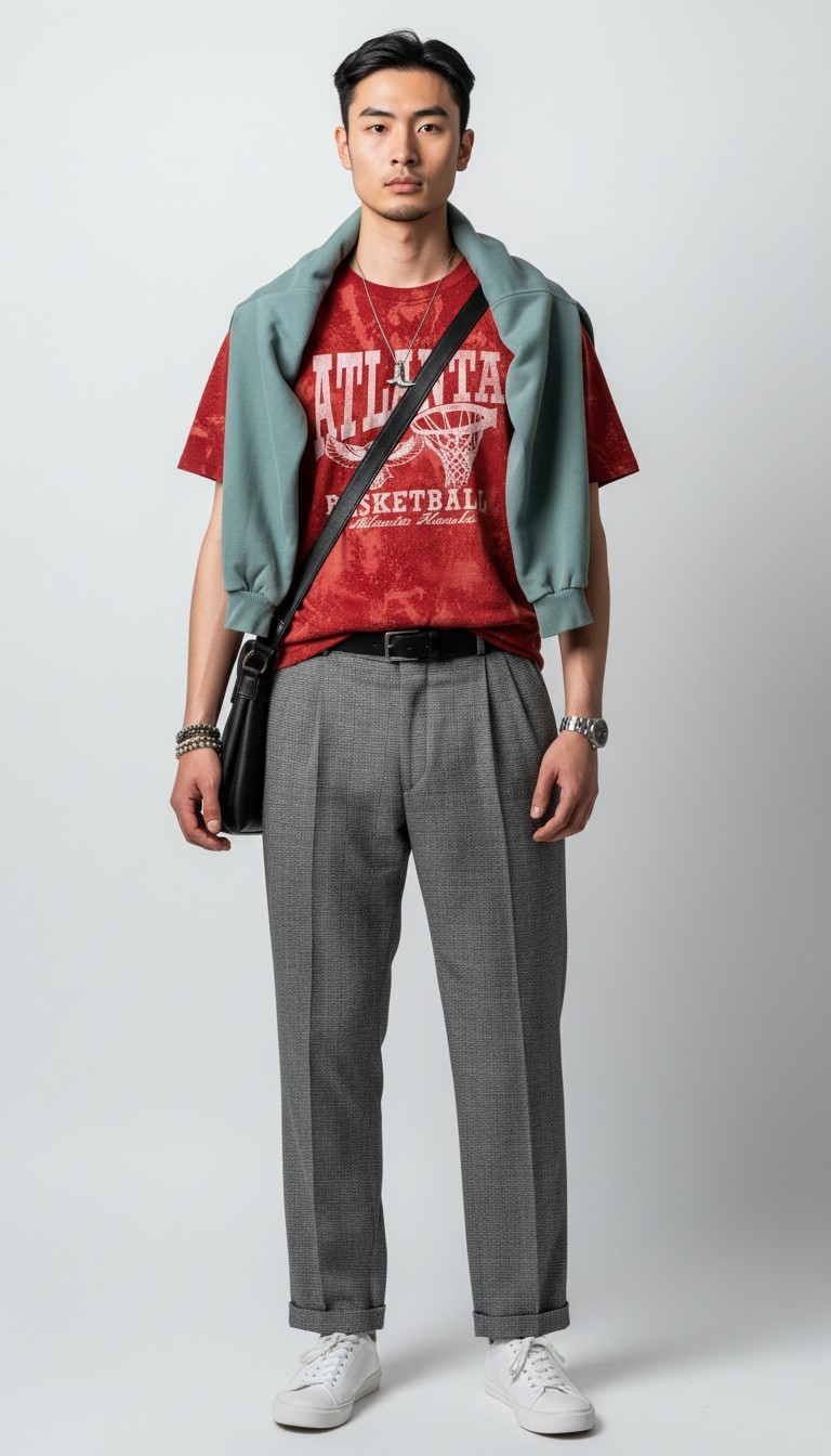 Atlanta Hawks Acid-wash Graphic Tee