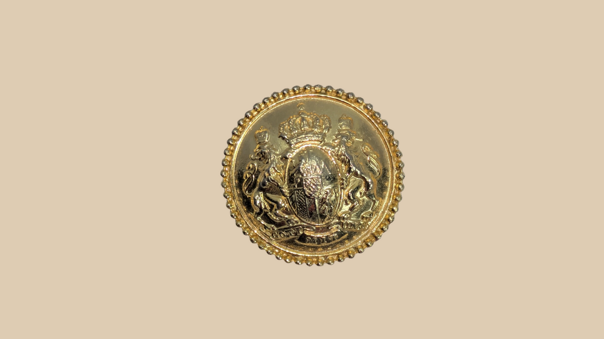 Vintage Gold-Tone Crest Brooch