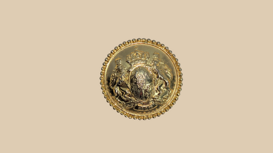 Vintage Gold-Tone Crest Brooch