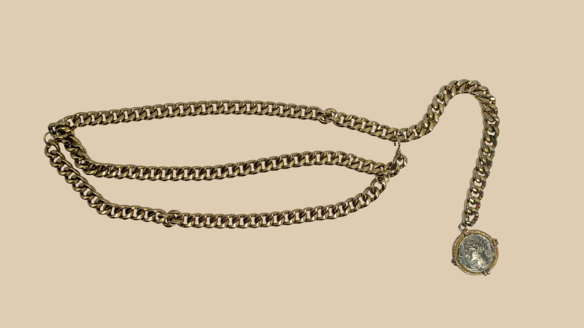 80s Gold Chunky Chain Belt