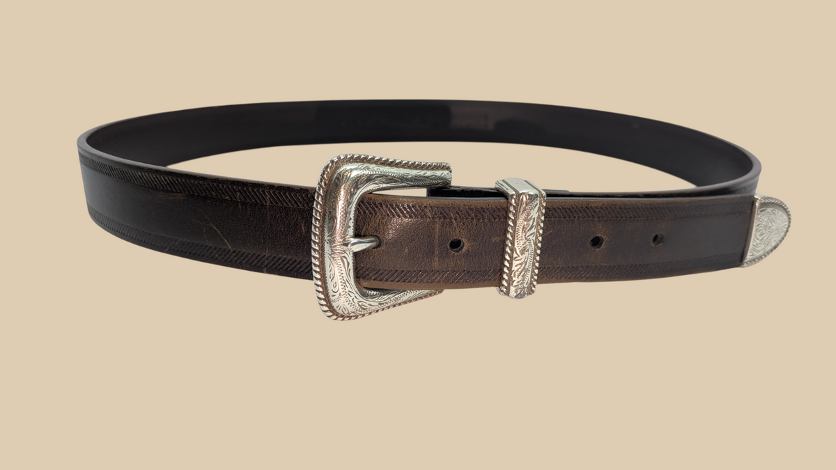80s Liz Claiborne Brown Western Belt