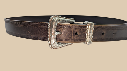 80s Liz Claiborne Brown Western Belt