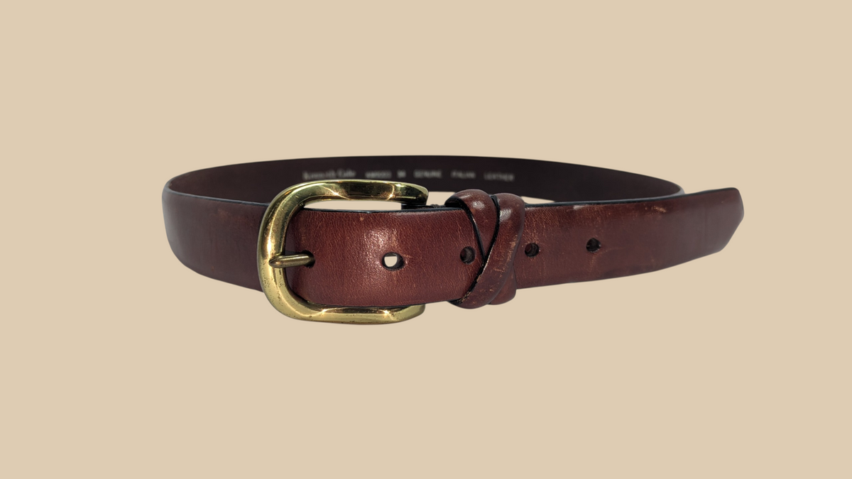 90s Kenneth Cole Brown Leather Belt