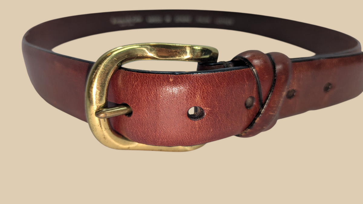 90s Kenneth Cole Brown Leather Belt