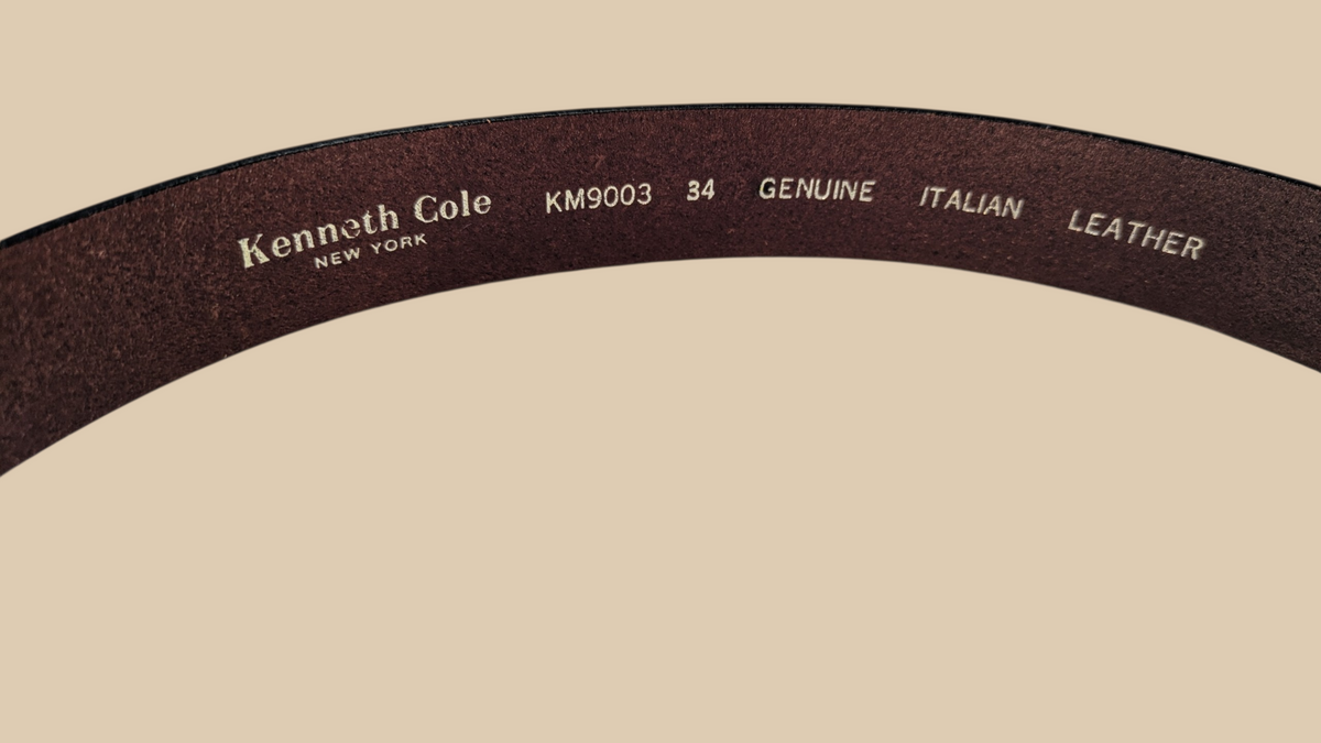 90s Kenneth Cole Brown Leather Belt