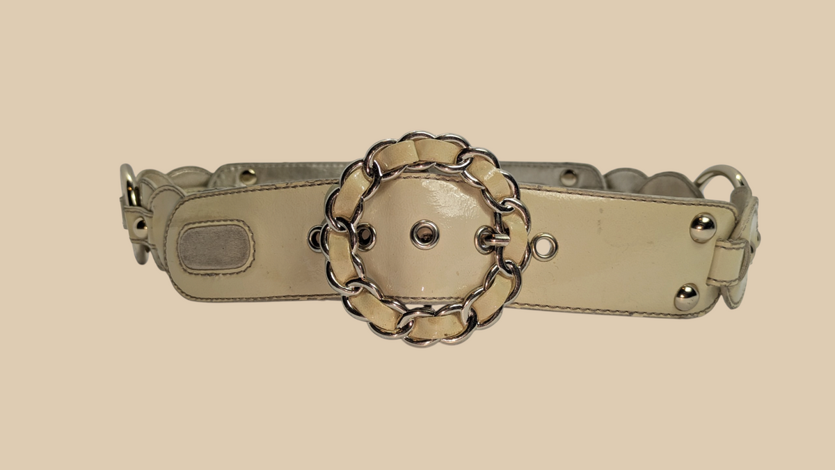 Y2K KATHY Van Zeeland Wide Patent Leather Belt