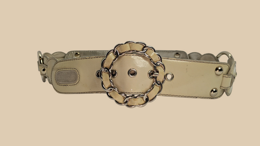Y2K KATHY Van Zeeland Wide Patent Leather Belt