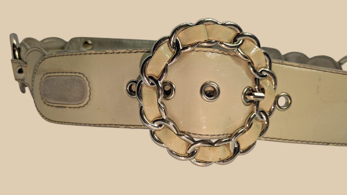 Y2K KATHY Van Zeeland Wide Patent Leather Belt