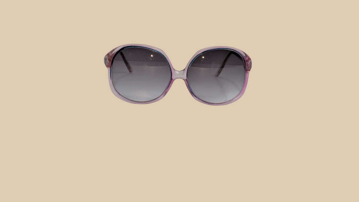 80s Oversized Purple Framed Sunglasses