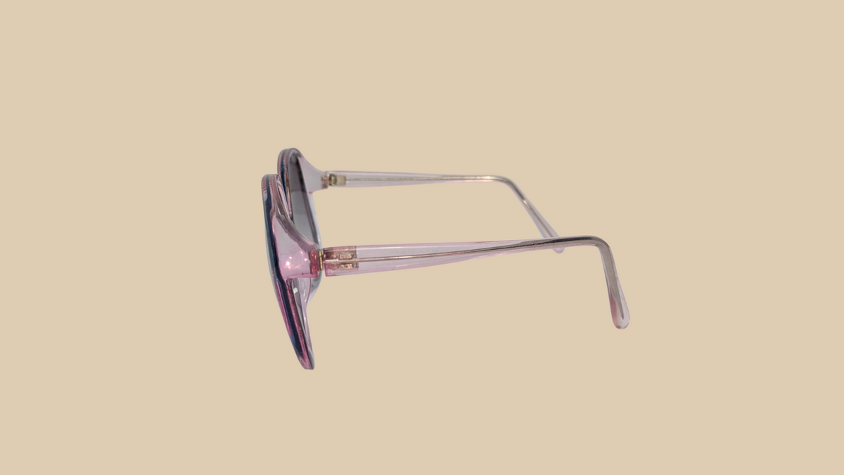 80s Oversized Purple Framed Sunglasses
