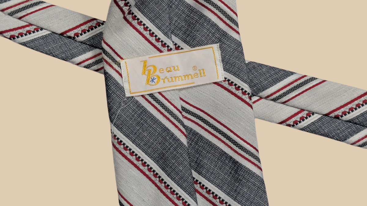 70s Beau Brummell Striped Necktie