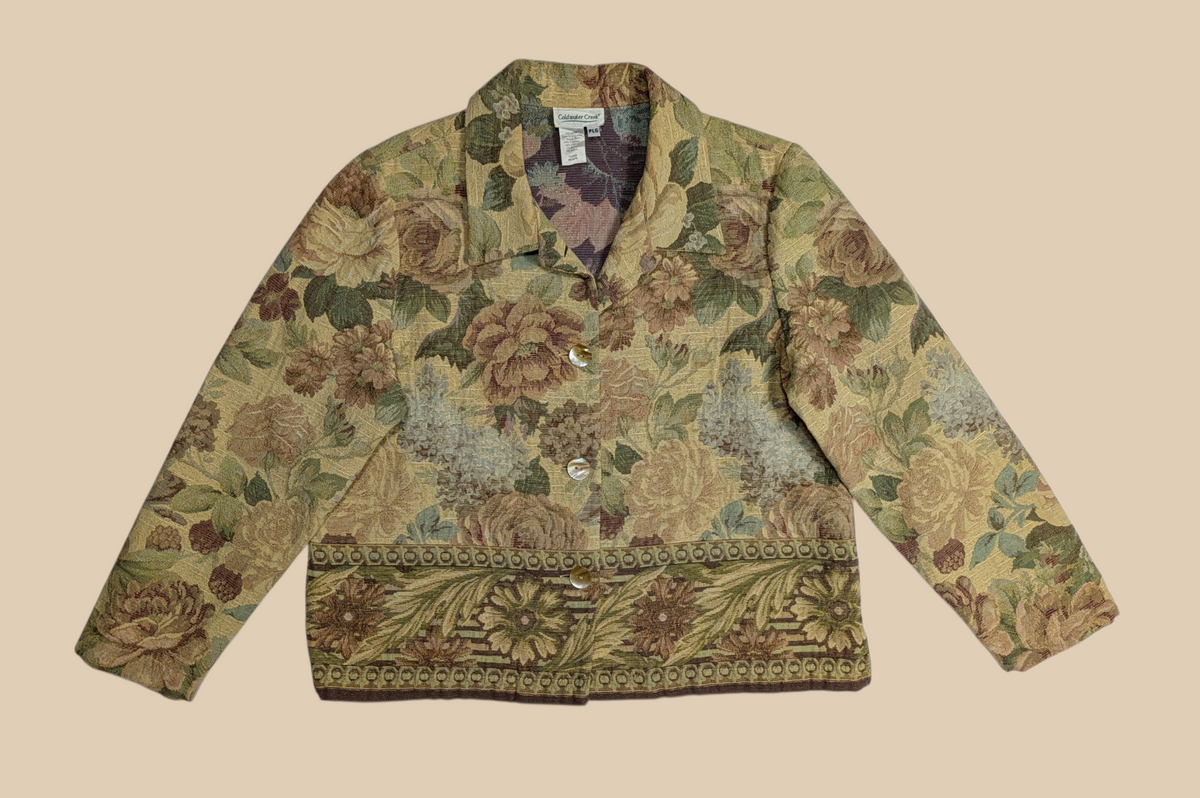 90s Coldwater Creek Floral Tapestry Jacket
