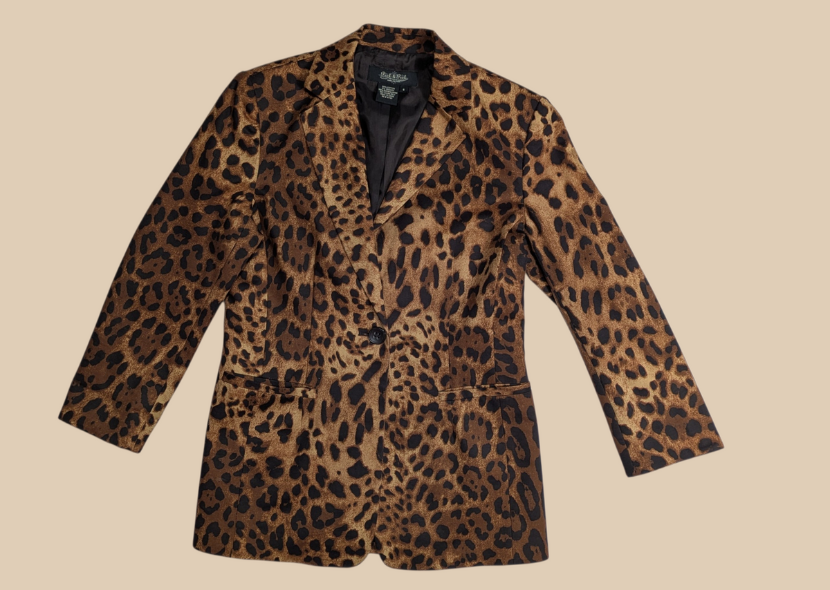 Y2K Peck & Peck Animal Print Blazer