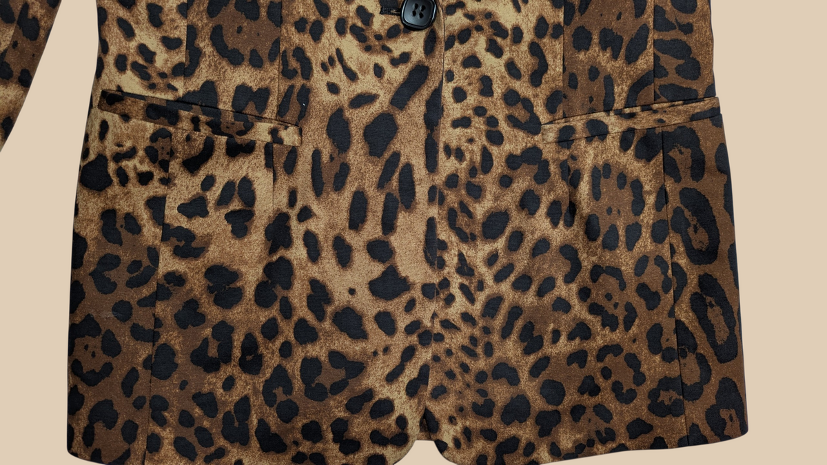 Y2K Peck & Peck Animal Print Blazer