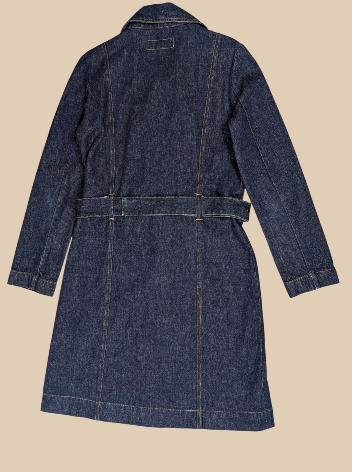 90s Old Navy Archive Dark Denim Trench Coat
