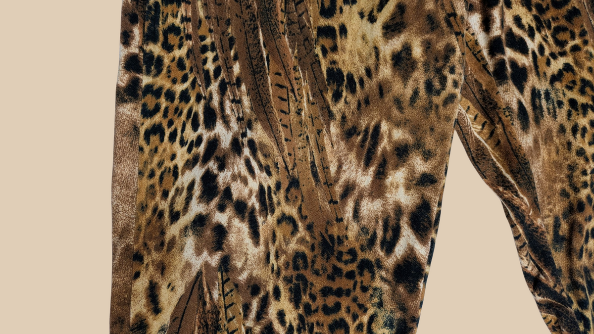 90s Bentley Arbuckle Animal Print Flare Pants