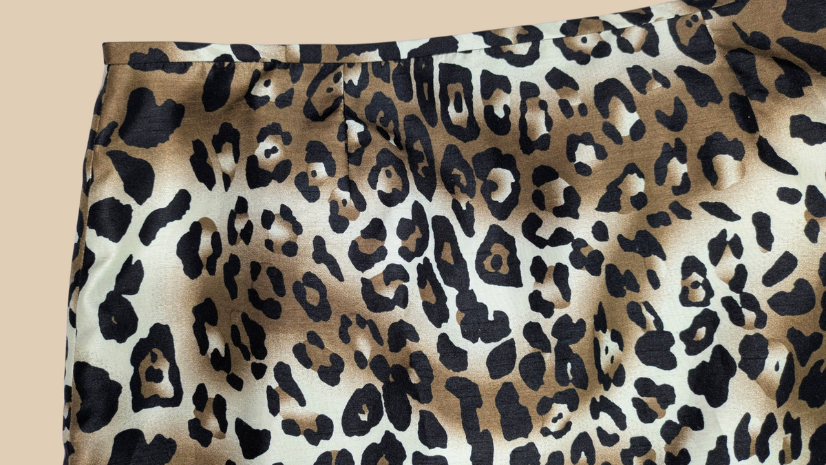 90s Leopard Print Mini Skirt