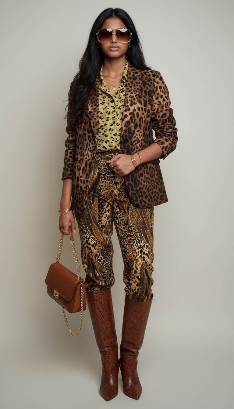 Y2K Peck & Peck Animal Print Blazer
