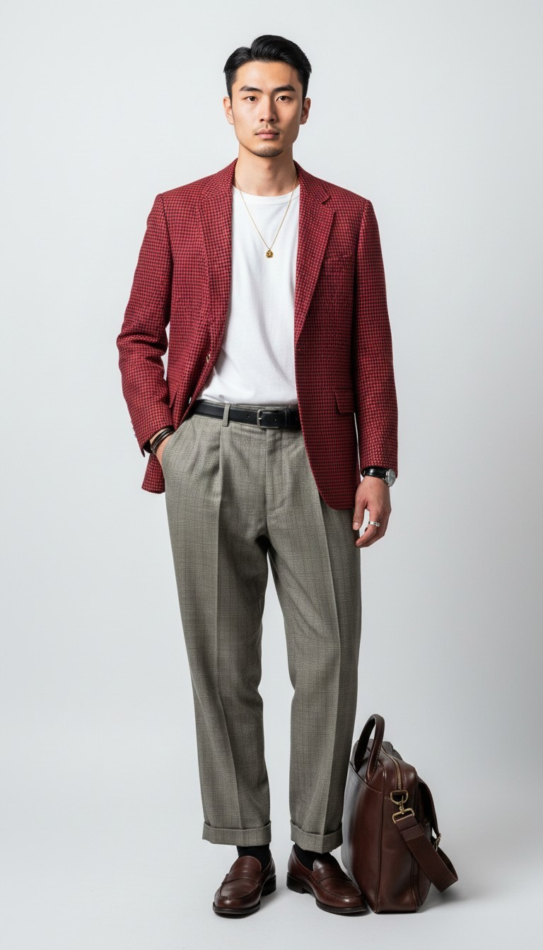 60s Monte Factor Houndstooth Blazer