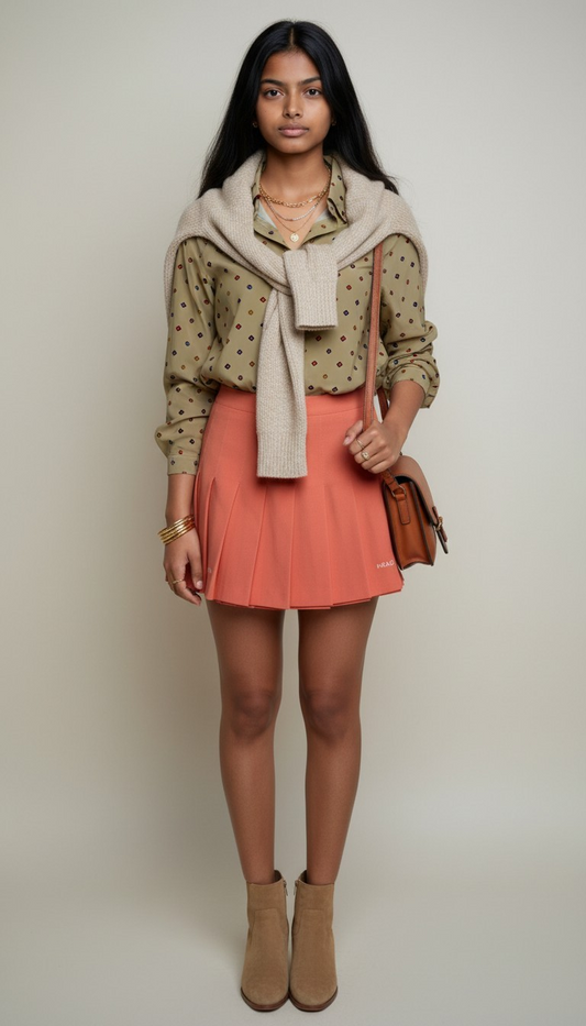 80s HEAD Coral Tennis Skirt
