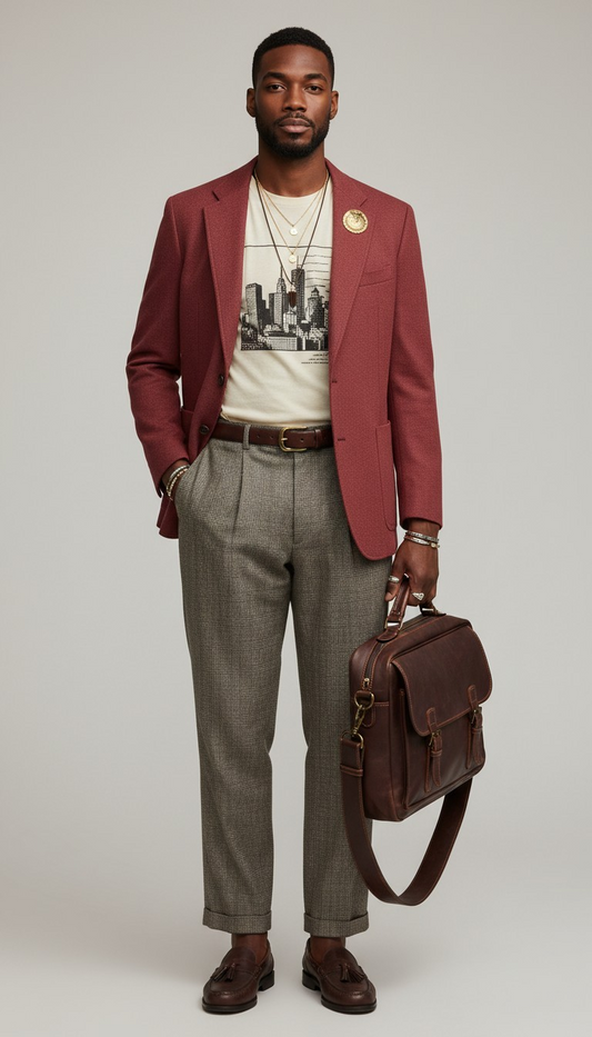 70s Schaffner Marx x Jack Nicklaus Golden Bear Mauve Blazer