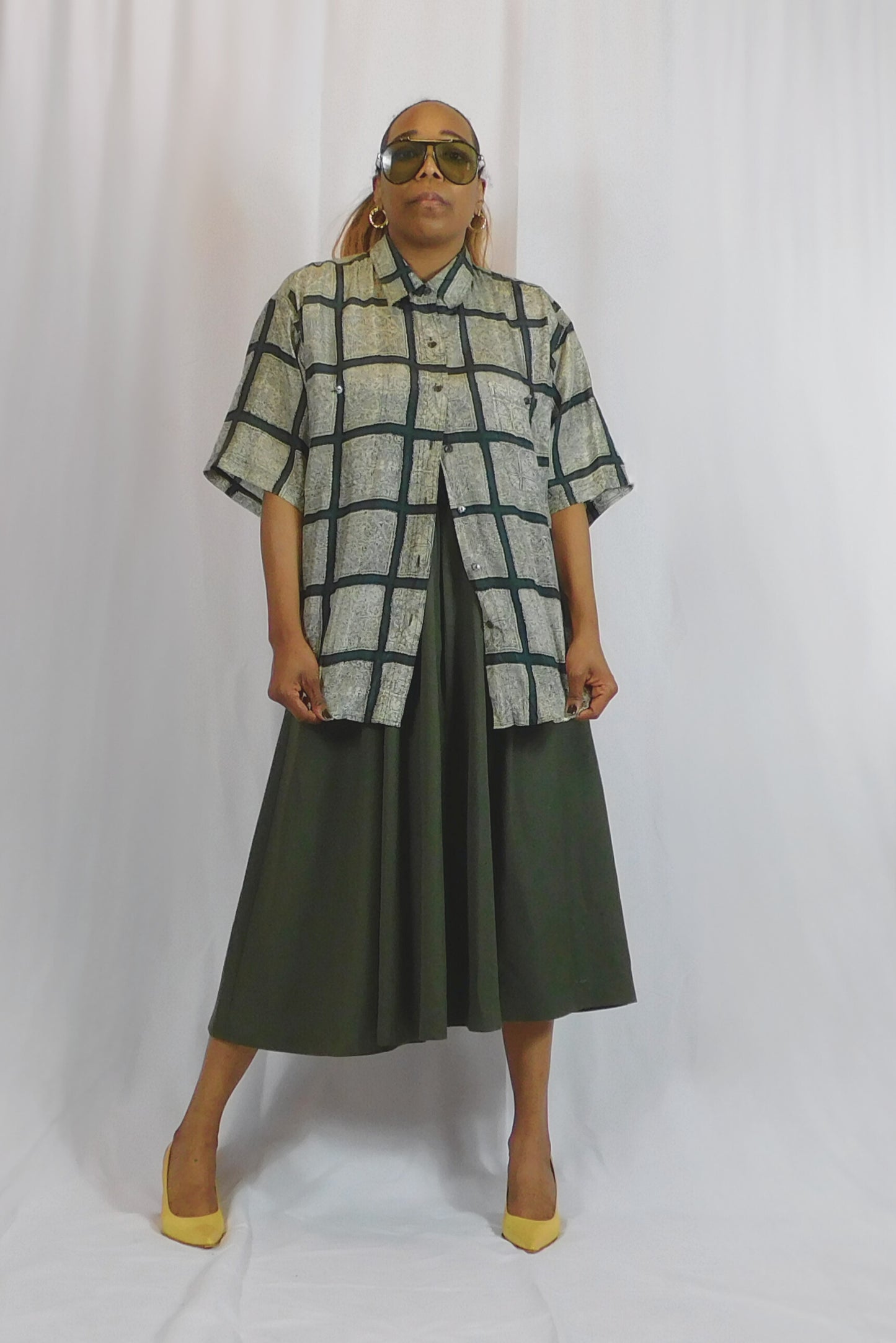 In The Wild WHISTLES Plaid Sild Top