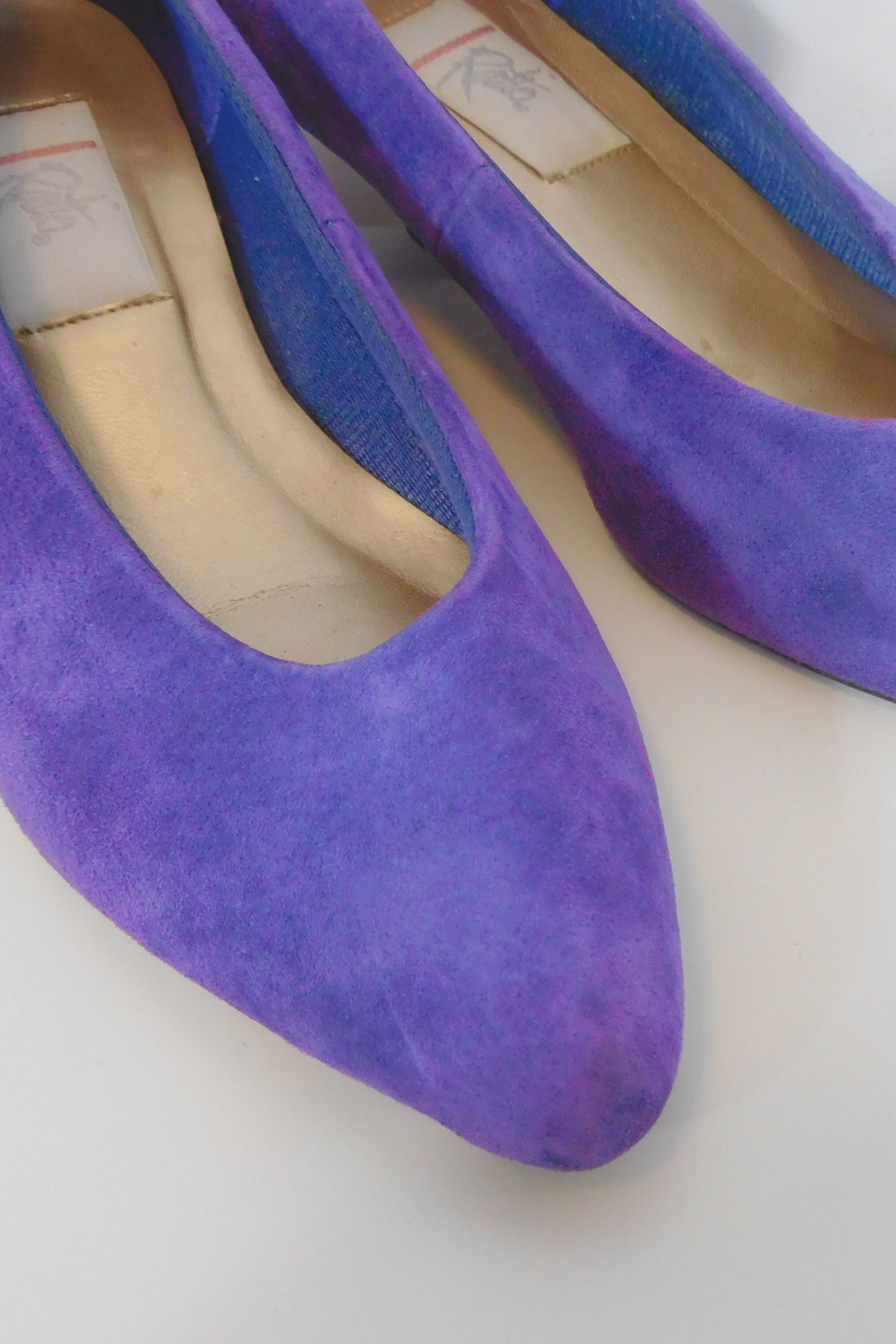 Purple Rain Suede Heels