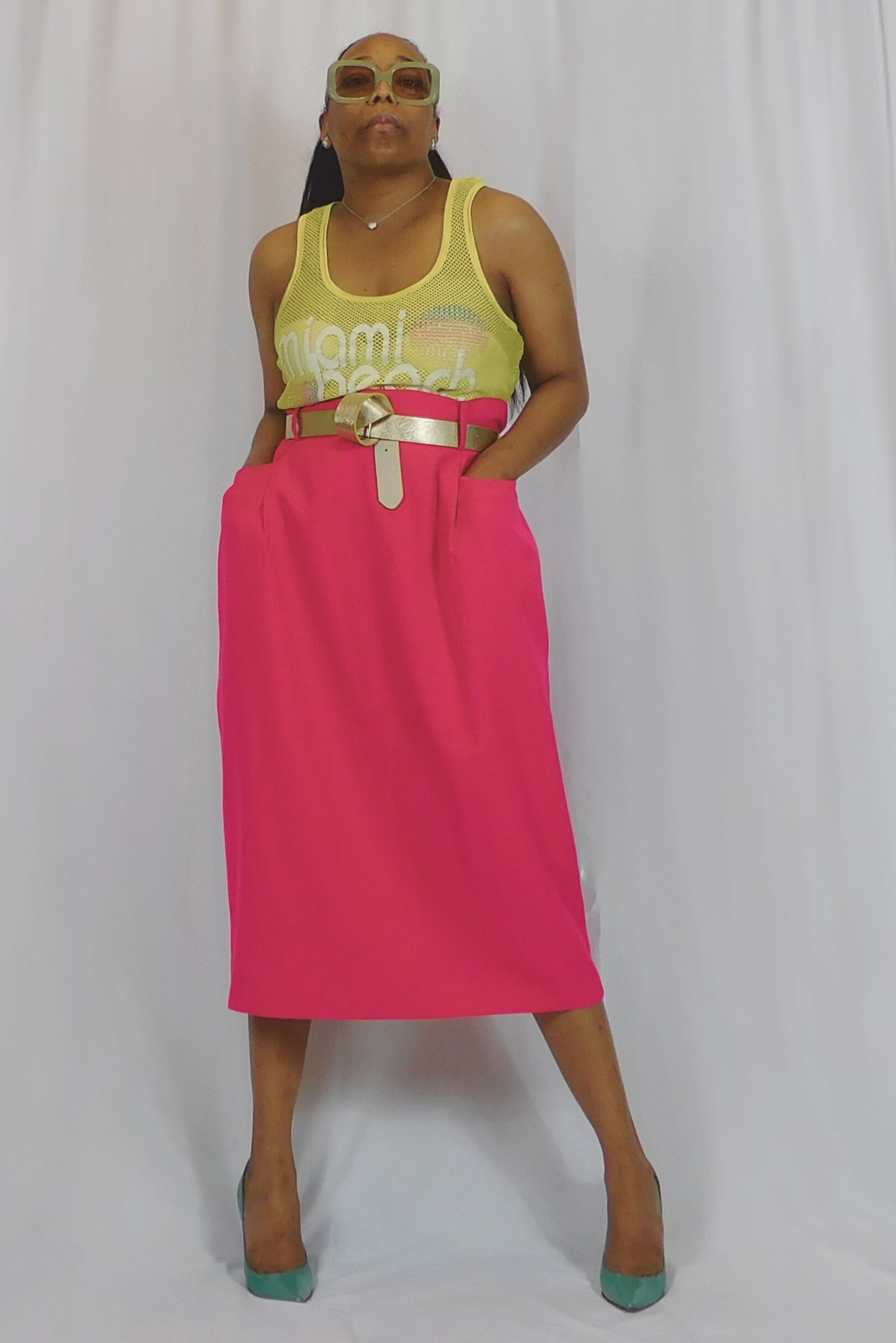 Pretty In Pink Large Pocket Skirt