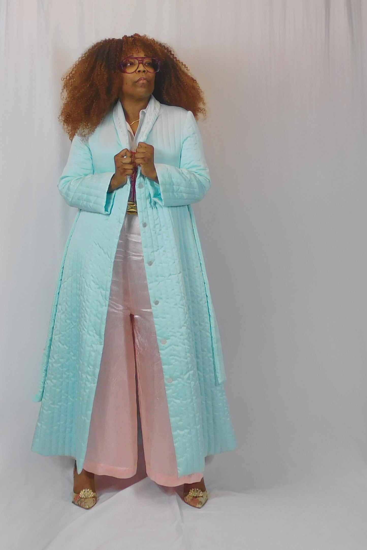 I Have The Blues Eve Stillman Original Long Quilted House Coat