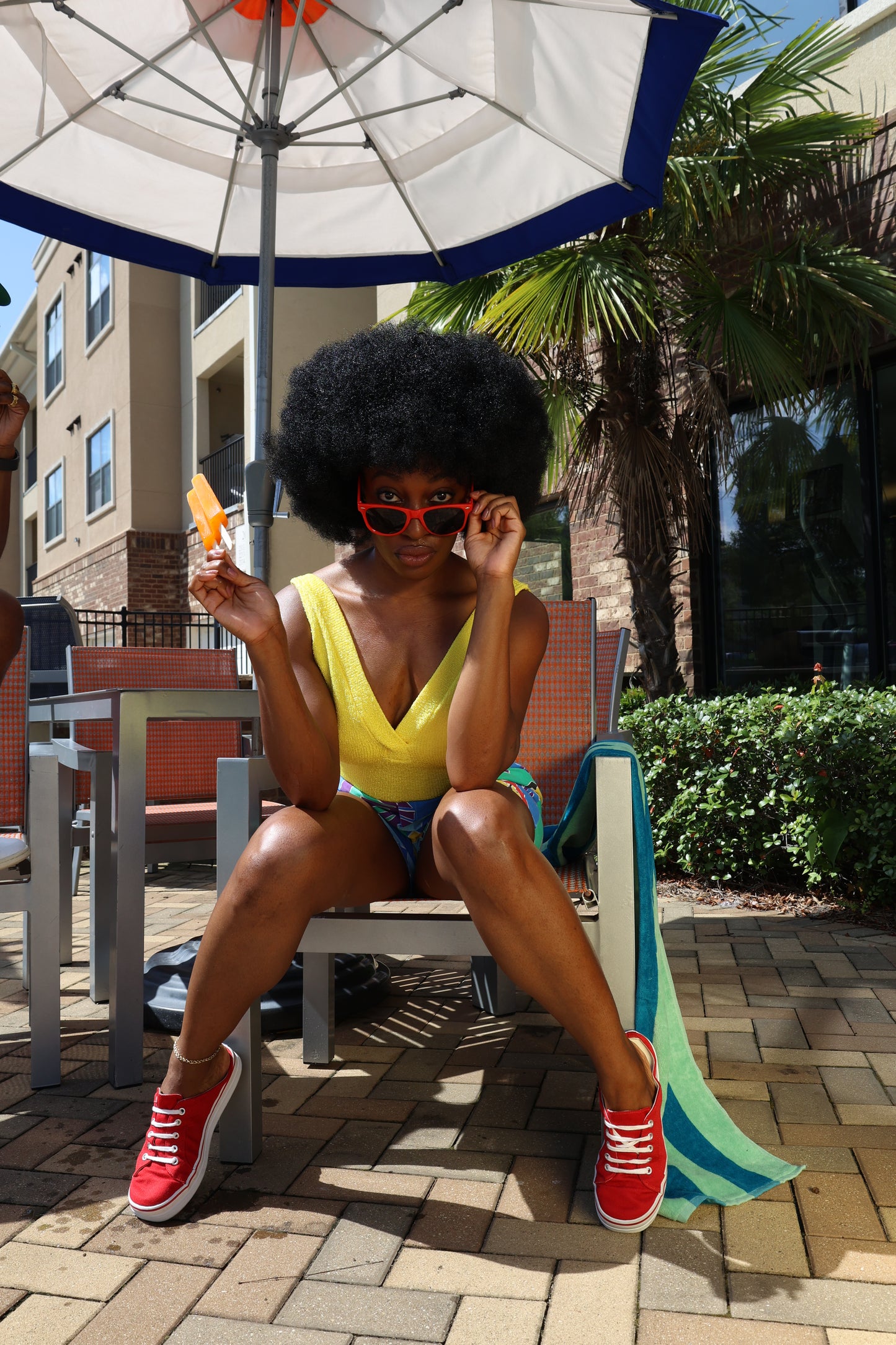 70s Aquatex Swimwear Yellow Terry Cloth One-piece Swimsuit