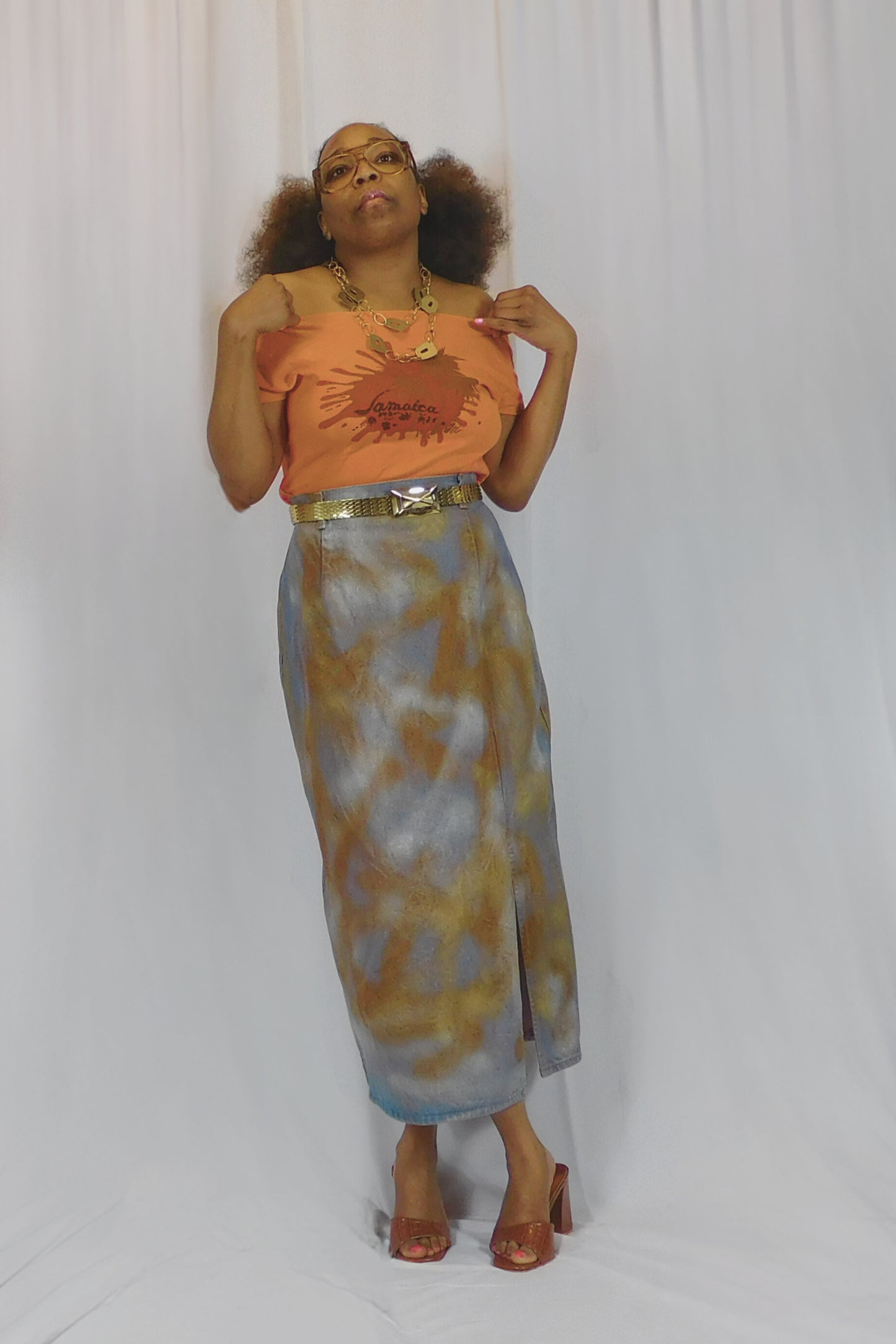 THE ARTIST COLLECTION Denim With An Attitude Denim Maxi Skirt