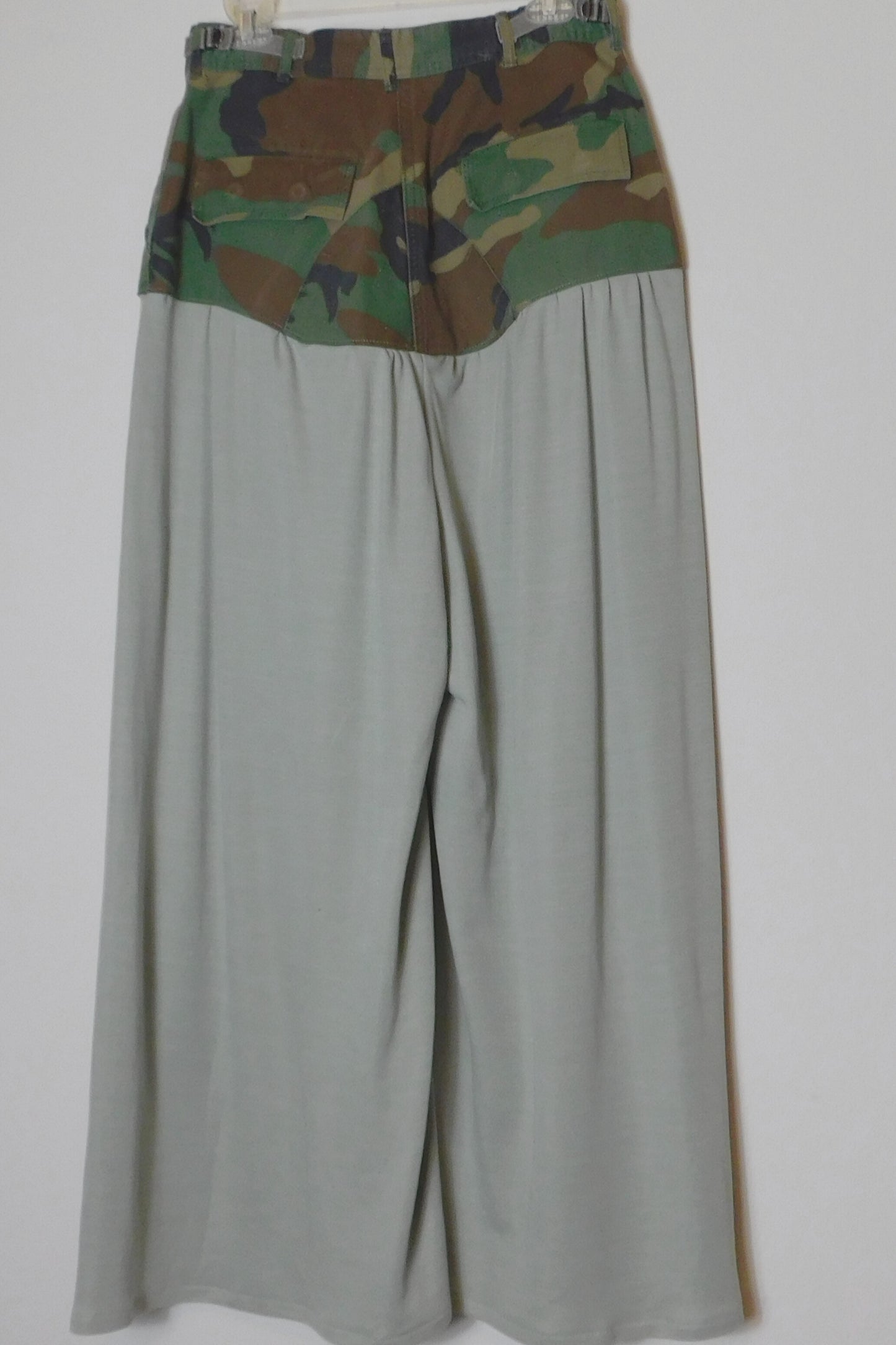 SOLDIER OF FORCE x Sew Lovely With Grace Waist Deep Wide Leg Camo Pants