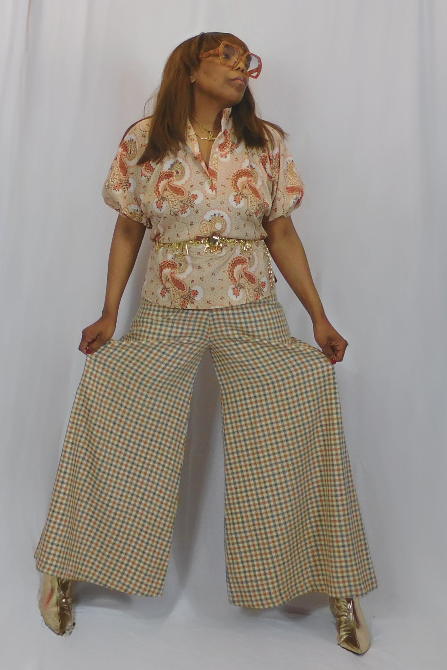 I'm An Academia Girlie Plaid Ultra Wide Leg Pant