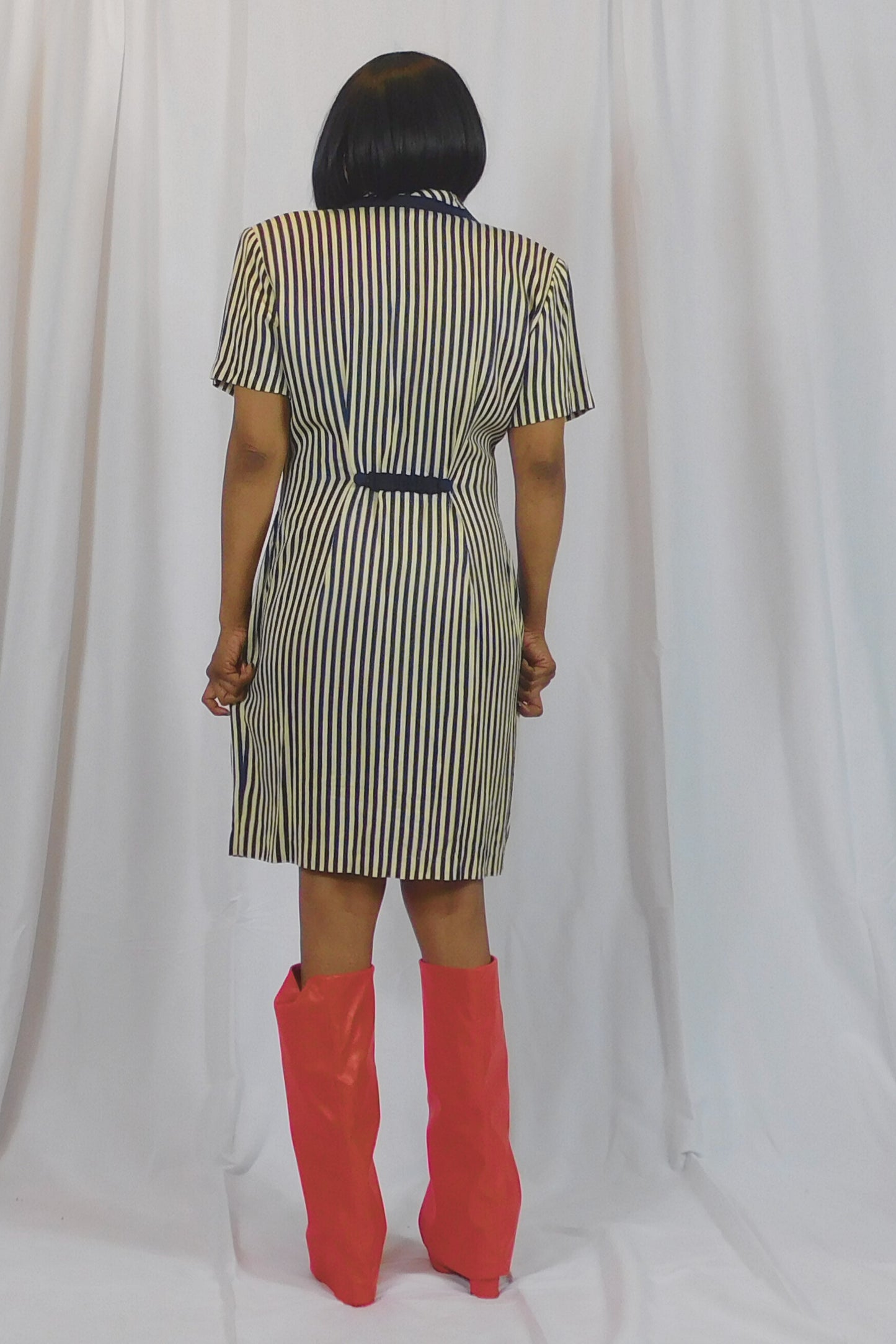 Earning My Stripes Dawn Joy Button Front Dress