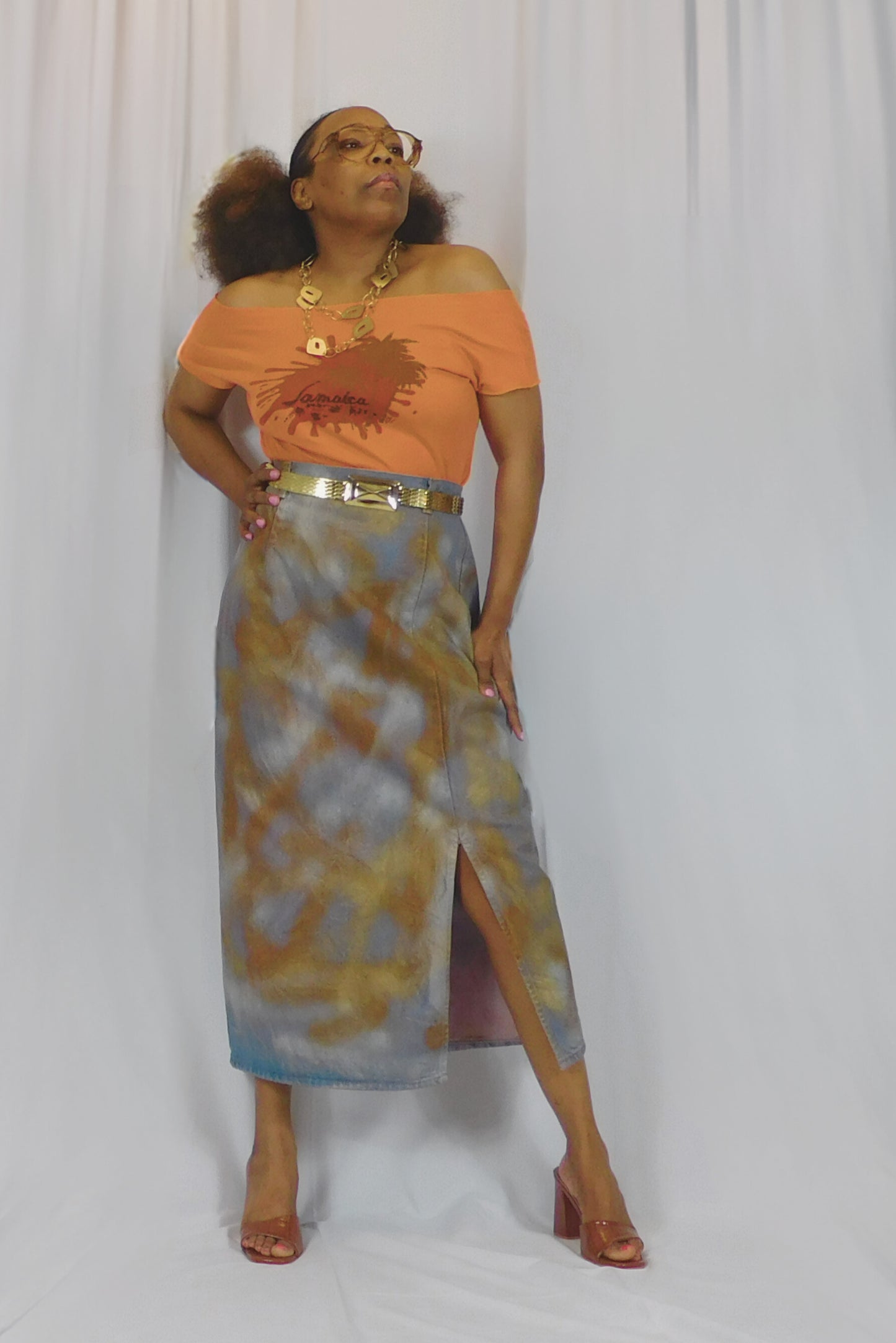 THE ARTIST COLLECTION Denim With An Attitude Denim Maxi Skirt