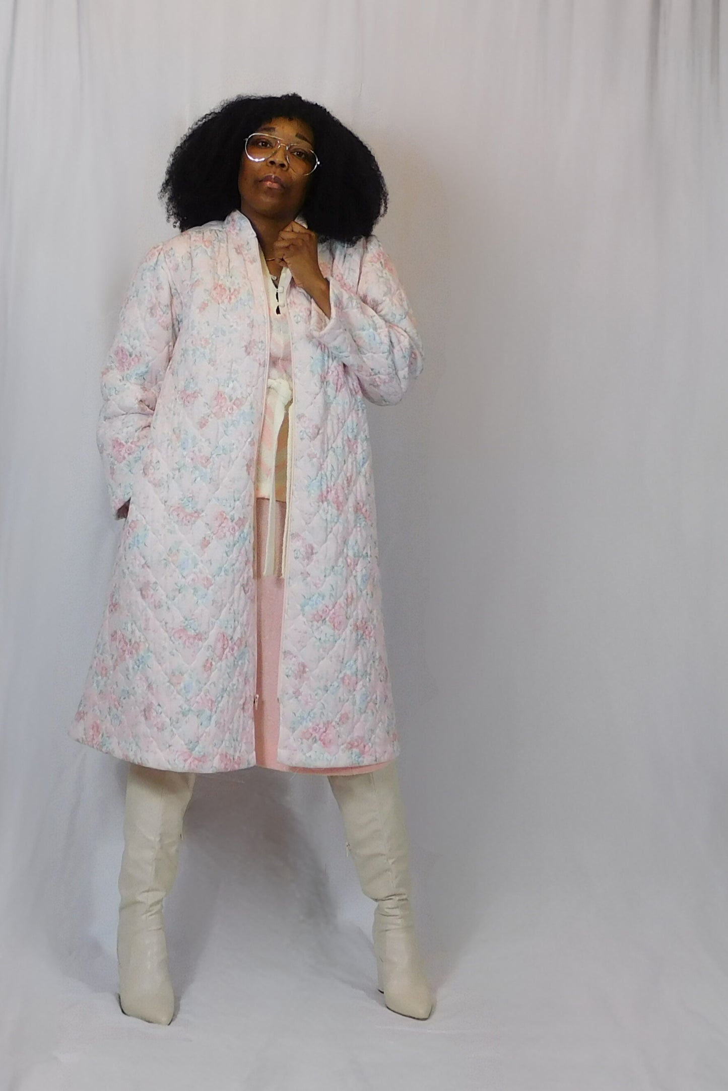 A Bed Of Flowers Miss Elaine Floral Quilted House Coat