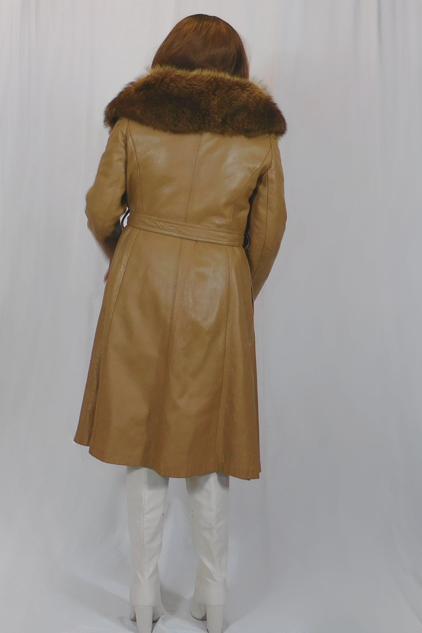 Groovy Glam Girl! Keira Leather Coat with Fur Collar